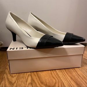 Anne Klein Black & White Kitten Heels